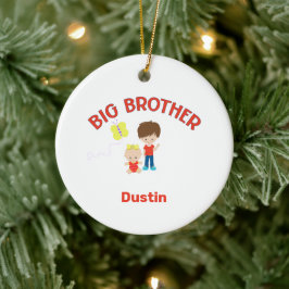 Big Brother med Baby Sister Big Brother Namn år Julgransprydnad Keramik