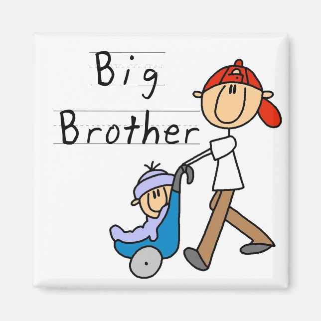 Big Brother med Little Brother Tshirts och Gifts Magnet (Framsidan)