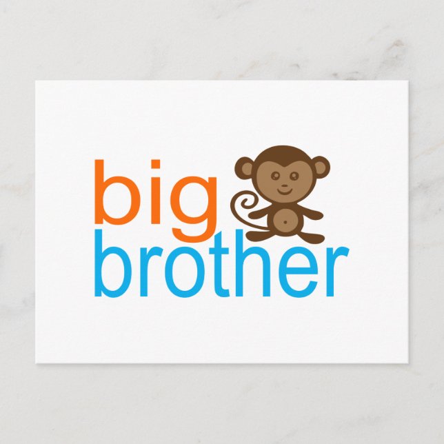 Big Brother Monkey Vykort (Framsida)