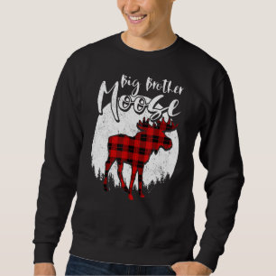 Big Brother Moose Red Play Buffalo Matching Famil Lång Ärmad Tröja