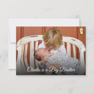 Big Brother Nyfödd bebis Photo Birth Notice Tack Kort