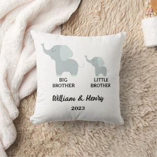 Big Brother och Little Brother Elephant, eget namn Kudde