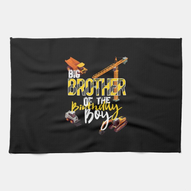 Big Brother of Birthday Boy Constructor Kökshandduk (Horisontell)