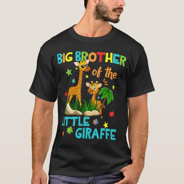 Big Brother of Giraffe Birthday-matchning T Shirt (Framsida)