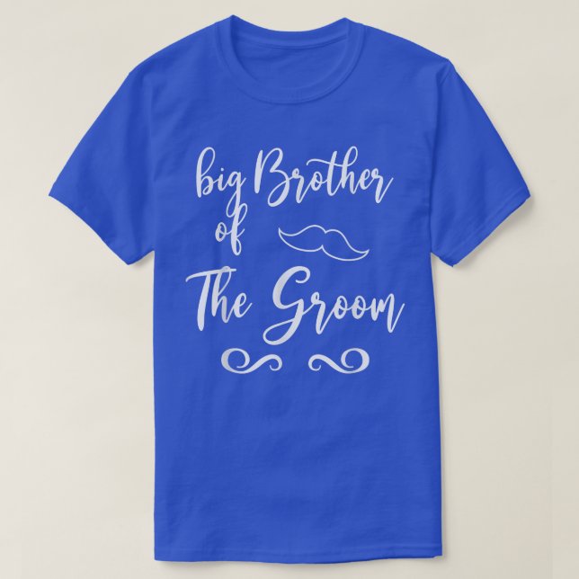Big Brother of Groom & Bride Bröllop Matching T Shirt (Design framsida)