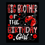 Big Brother of the Birthday Girl Ladybug Big Broth Poster<br><div class="desc">Big Brother of the Birthday Girl Ladybug Big Brother Kryp T-shirt.png</div>