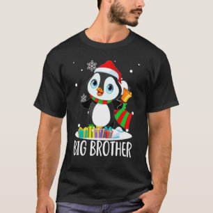 Big Brother Penguins Santa Matching Fam T Shirt