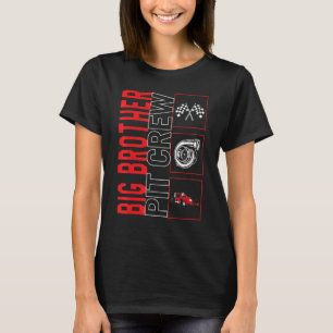 Big Brother Pit Crew Car Tävla Tävling Driver Race T Shirt