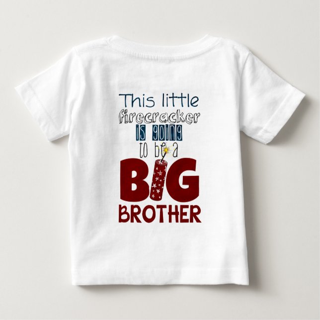 Big Brother Preganancy Announcement Shirt Tee (Baksida)