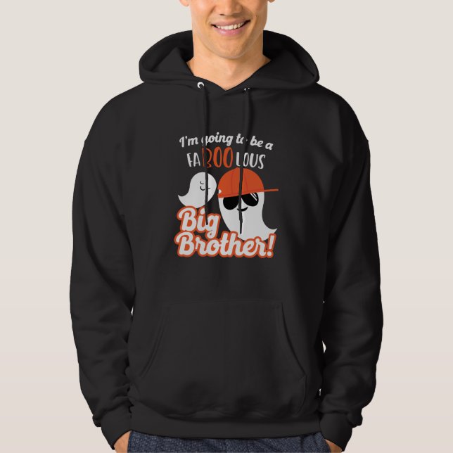 Big Brother Pregnancy Announcement Ghost Boys Hall Hoodie (Framsida)
