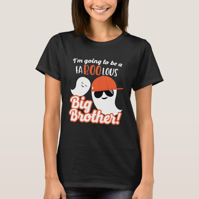 Big Brother Pregnancy Announcement Ghost Boys Hall T Shirt (Framsida)