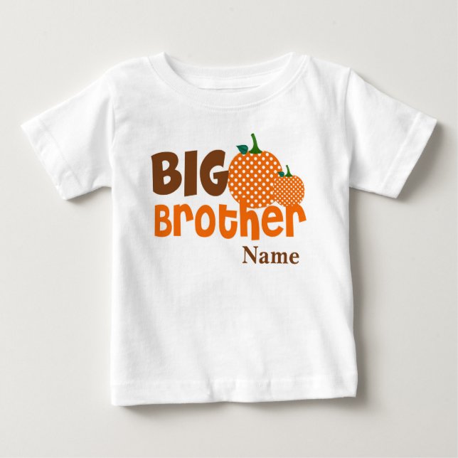 Big Brother Pumpkin Personlig Shirt Tee (Framsida)