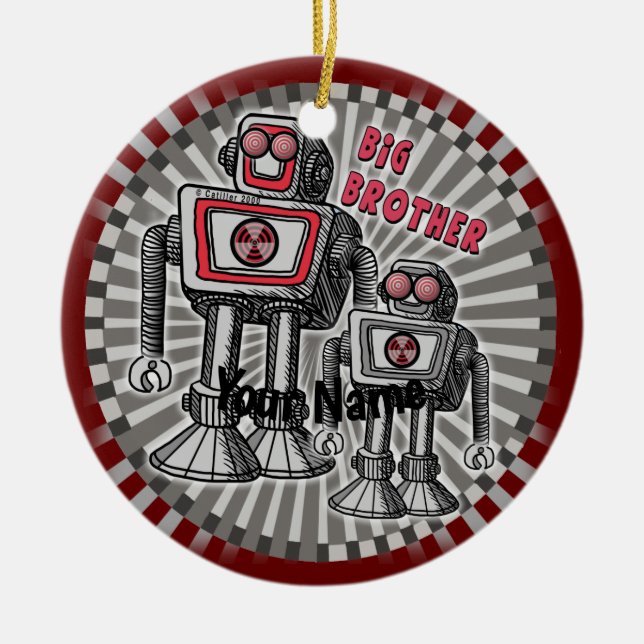 Big Brother Robot prydnad  Julgransprydnad Keramik (Framsidan)