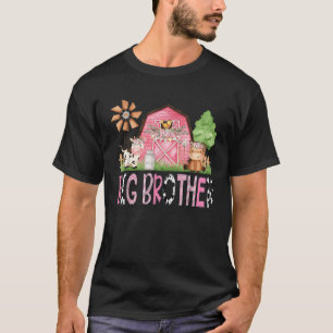 Big Brother Rosa Farm Animal Birthday Kids Matchin T Shirt