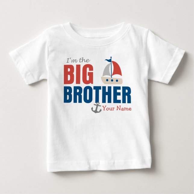 Big Brother Sailboat-Personlig Tee (Framsida)
