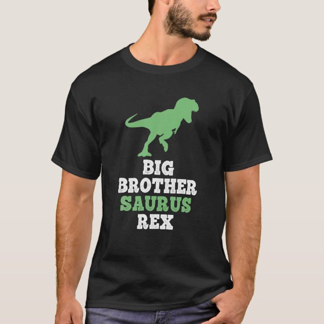 Big-Brother-Saurus Rex Funny Dinosaur Gift Christm T Shirt (Framsida)