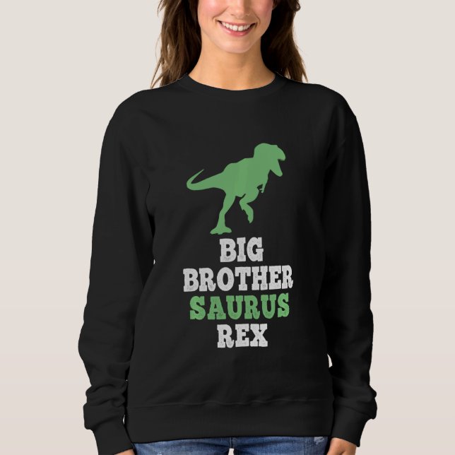 Big Brother Saurus Rex Funny Dinosaur jul T Shirt (Framsida)