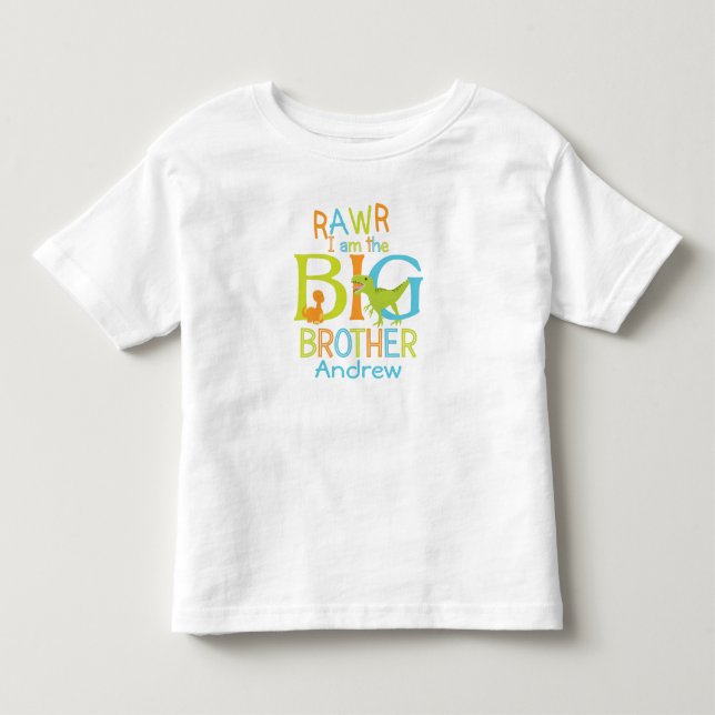 Big Brother Shirt | Dinosaur Shirt Tee (Framsida)