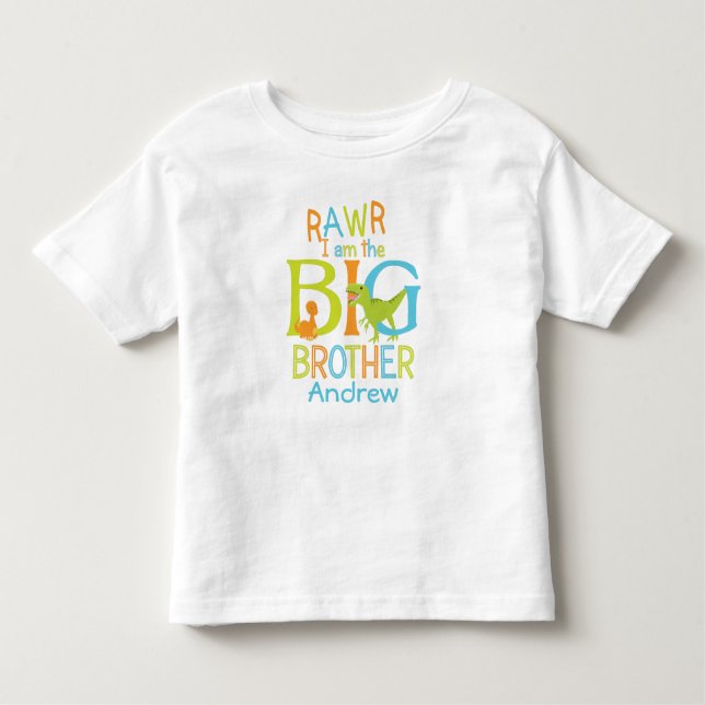 Big Brother Shirt | Dinosaur Shirt Tee Shirt (Framsida)