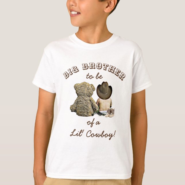 Big Brother ska vara av en Lil'Cowboy & Nalle T Shirt (Framsida)