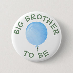 Big Brother ska vara Blue Balloon Baby Shower Butt Knapp