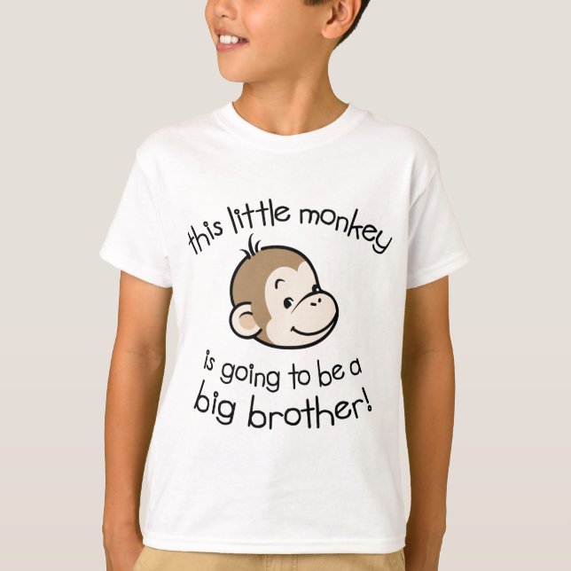 Big Brother ska vara - Monkey Ansikte T-shirt (Framsida)