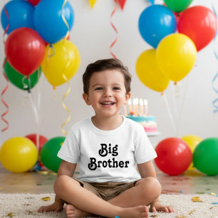 Big Brother Svart Typografi T Shirt