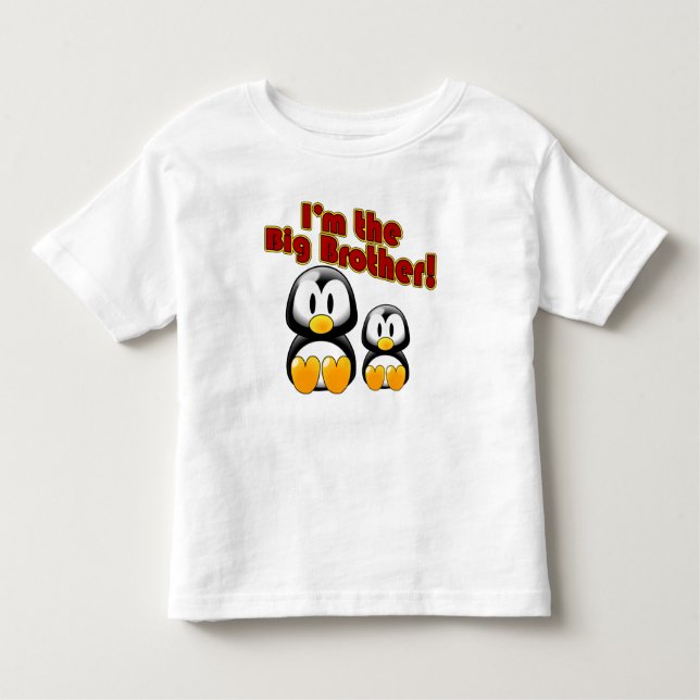 Big Brother T-Shirt, Cute Penguins T-shirt (Framsida)