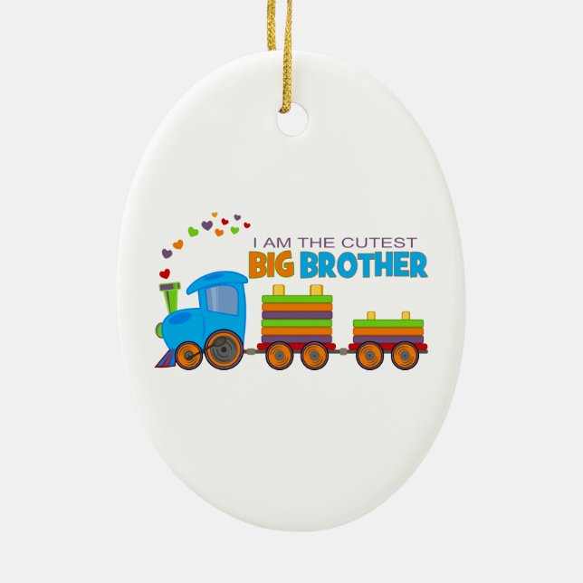 Big Brother - Tåg Julgransprydnad Keramik (Baksidan)