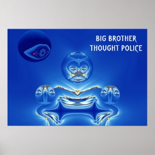 Big Brother Think Police Poster