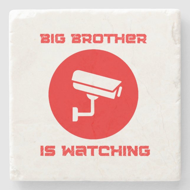 Big Brother tittar på 1984 ingsoc Stenunderlägg (Framsidan)