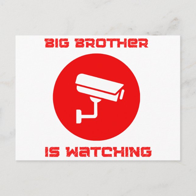 Big Brother tittar på 1984 ingsoc Vykort (Framsida)