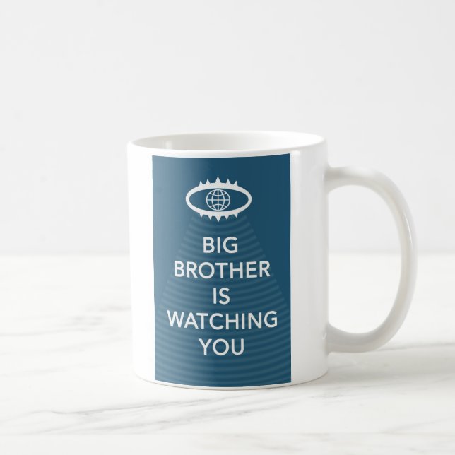 Big Brother tittar på dig 1984 Slogan Mugg (Höger)