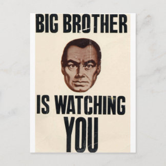 Big Brother tittar på dig Vykort