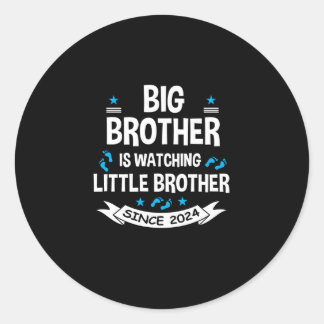Big Brother tittar på lillbroder 2024 Baby Runt Klistermärke