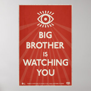 Big Brother tittar på Propaganda Poster