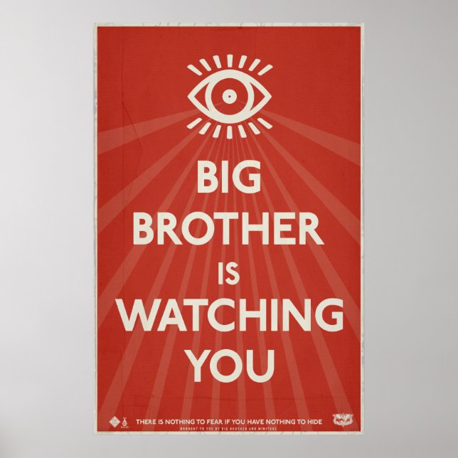 Big Brother tittar på Propaganda Poster (Framsidan)