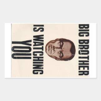 Big Brother tittar på Sticker Rektangulärt Klistermärke