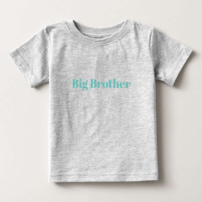 Big Brother turkos egen namntext söt Baby T Shirt (Framsida)