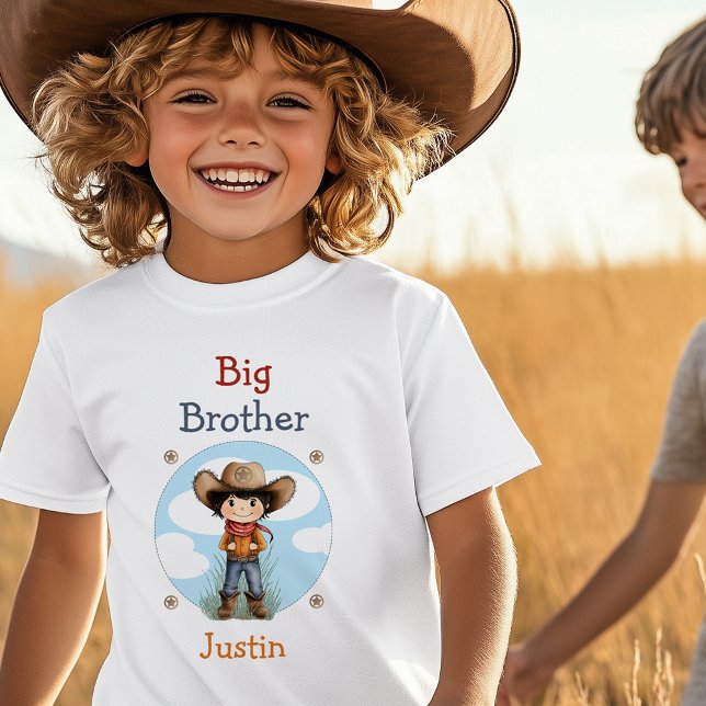 Big Brother Western CowboyPersonlig T-Shirt (Big Brother Western Cowboy Personalized T-Shirt)
