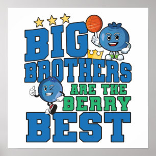 Big Brothers är Berry Best - Blueberry Pun Poster