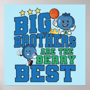 Big Brothers är Berry Best - Blueberry Pun Poster