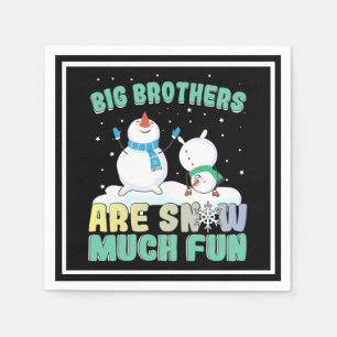 Big Brothers är Snö Mycket Roligt - Helgdag Snögub Pappersservett
