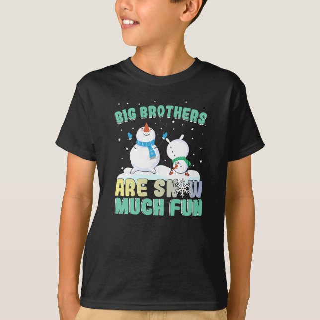 Big Brothers är Snö Mycket Roligt - Helgdag Snögub T Shirt (Framsida)