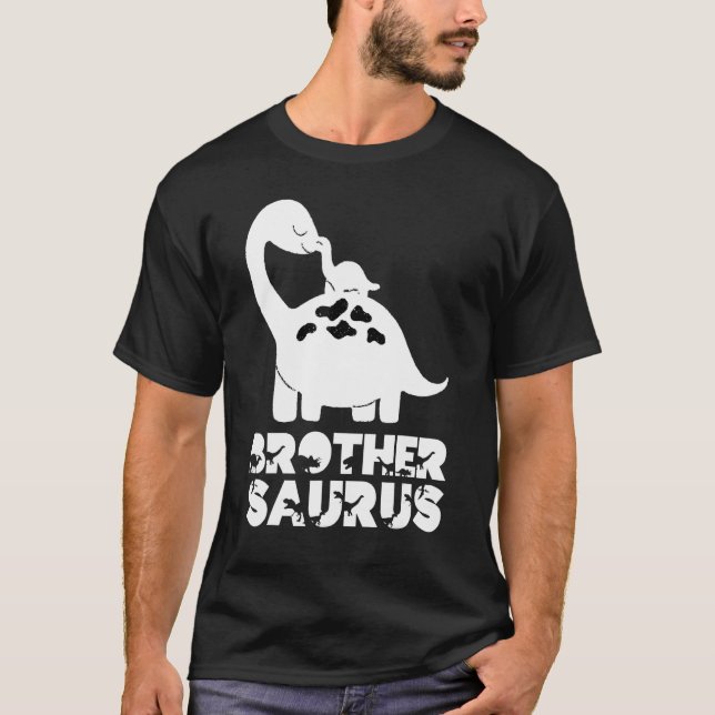 Big Brothersaurus Rex Little Brother Saurus Bro Di T Shirt (Framsida)