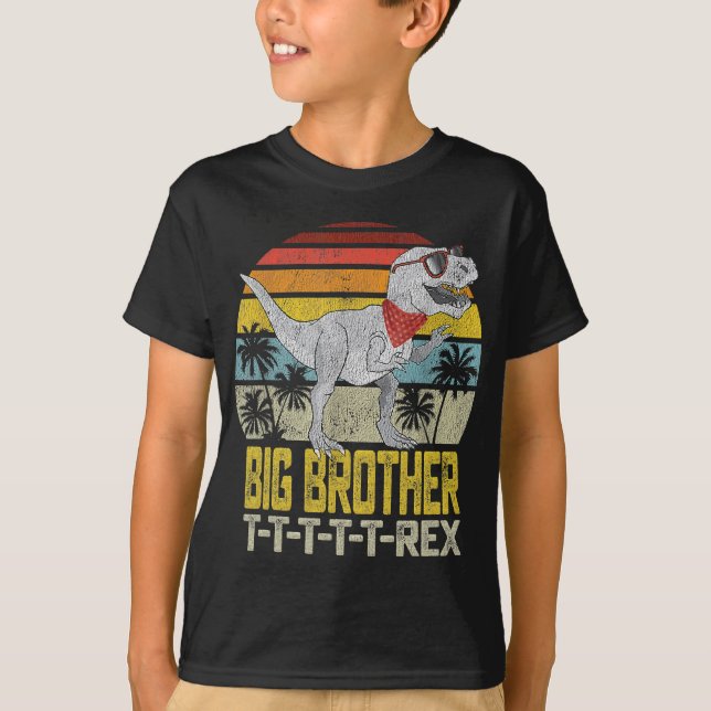 Big BrotherSaurus T-Rex | Funny Family T-Shirt (Framsida)