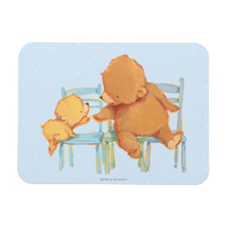 Big Brown Bear hjälper lite Gult Bear Magnet
