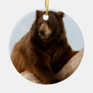 Big Brown Bear Julgransprydnad Keramik