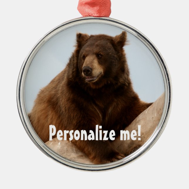 Big Brown Bear Metall Ornament (Framsidan)