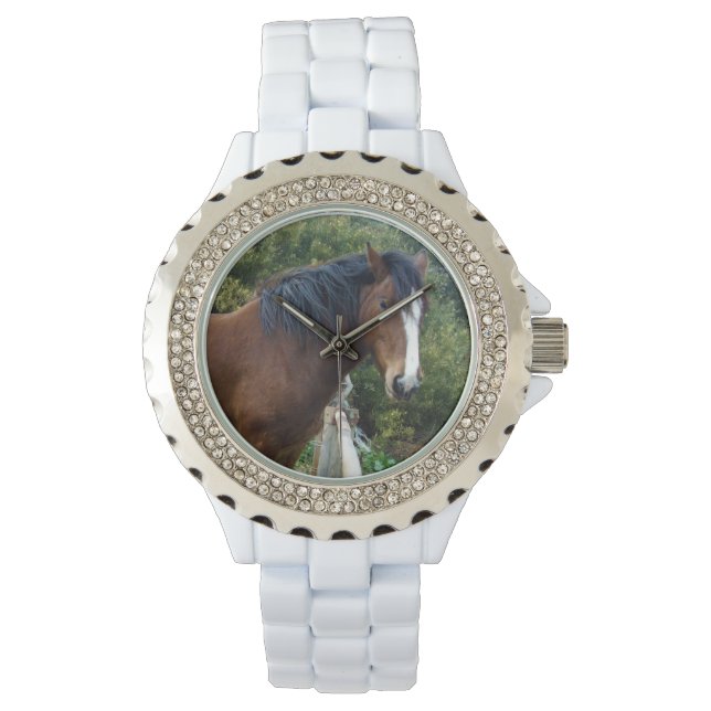 Big Brown Clydesdale Horse Armbandsur (Framsida)